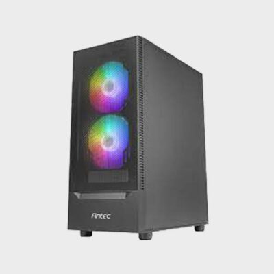 Case Antec NX410 Mesh 3Fan ARGB Black+PSU Antec Atom V550