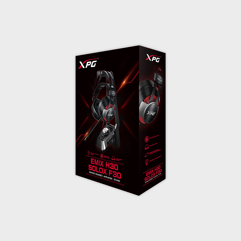 XPG EMIX H30 Gaming Headset + SOLOX F30 Amplifier Hankerz Official