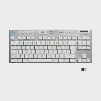 Logitech G915 TKL Tenkeyless Lightspeed Wireless RGB Mechanical Gaming Keyboard - White
