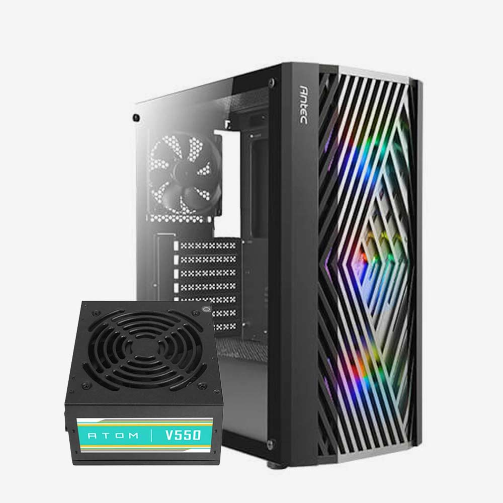 Antec NX291 4Fan (3*120M ARGB) (1*120M) Normal + PSU Antec Atom V550 – Hankerz Official