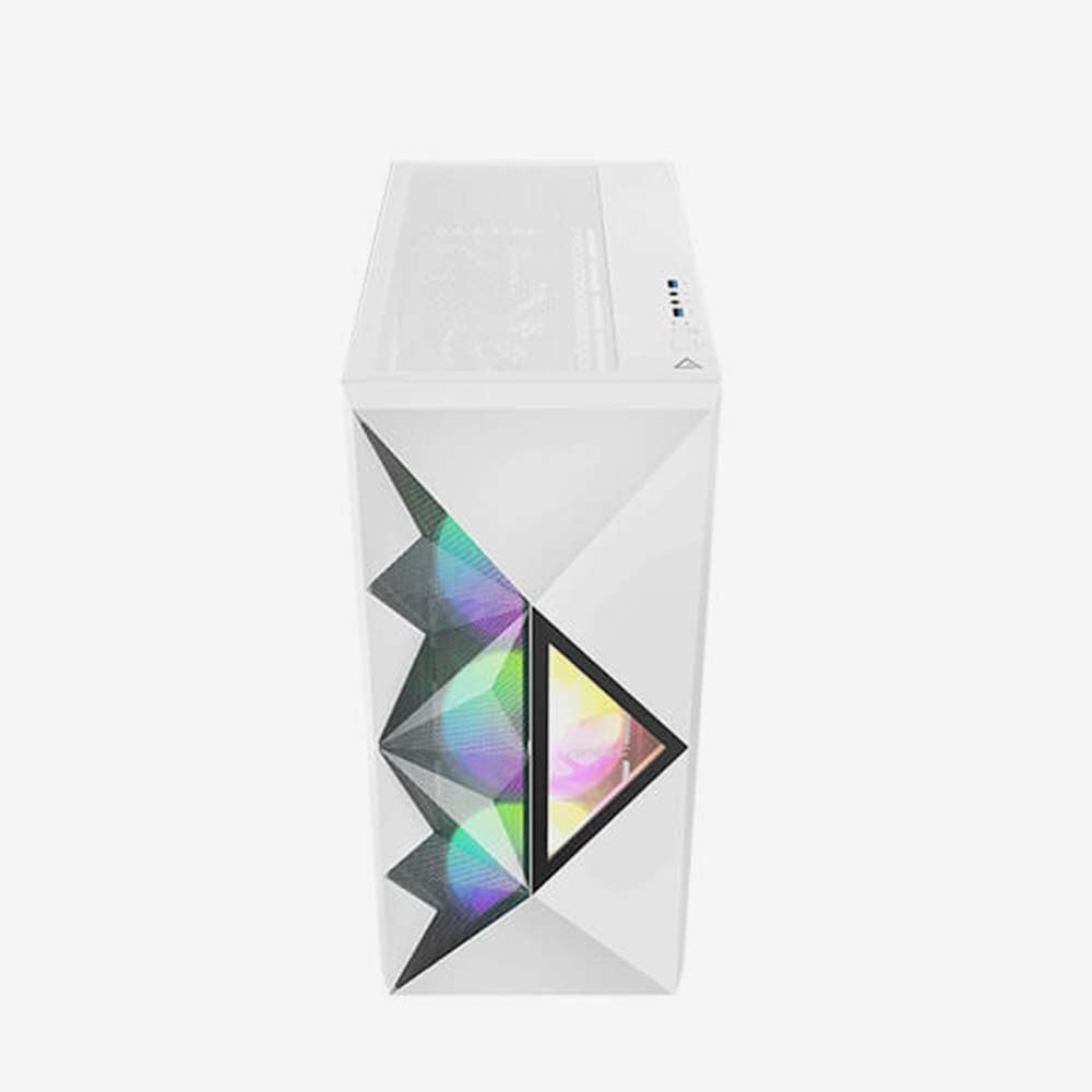 Case Antec DF800 FLUX White Mesh 5Fan(3*120M ARGB) (2*120M)
