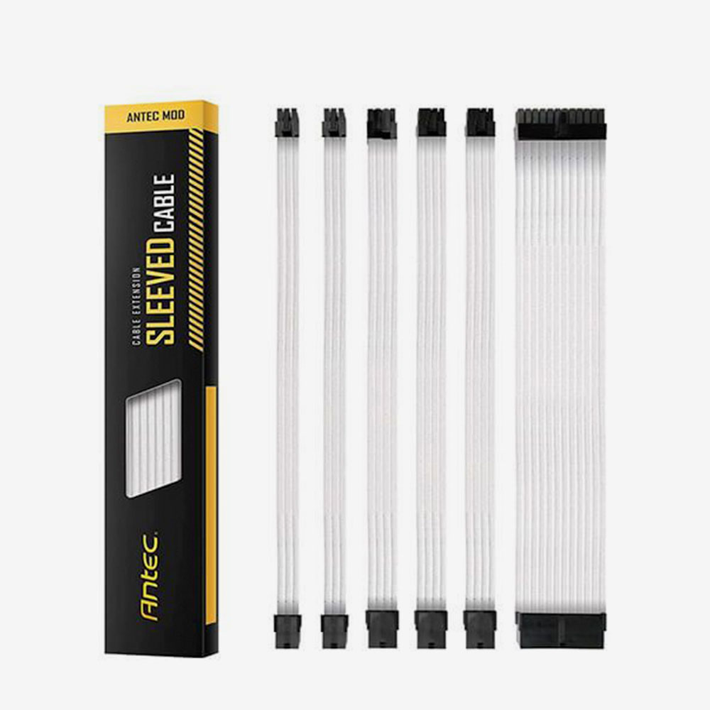 Antec PSU Sleeved Extension Cable Kit PSUSCB30 102 White Hankerz Official