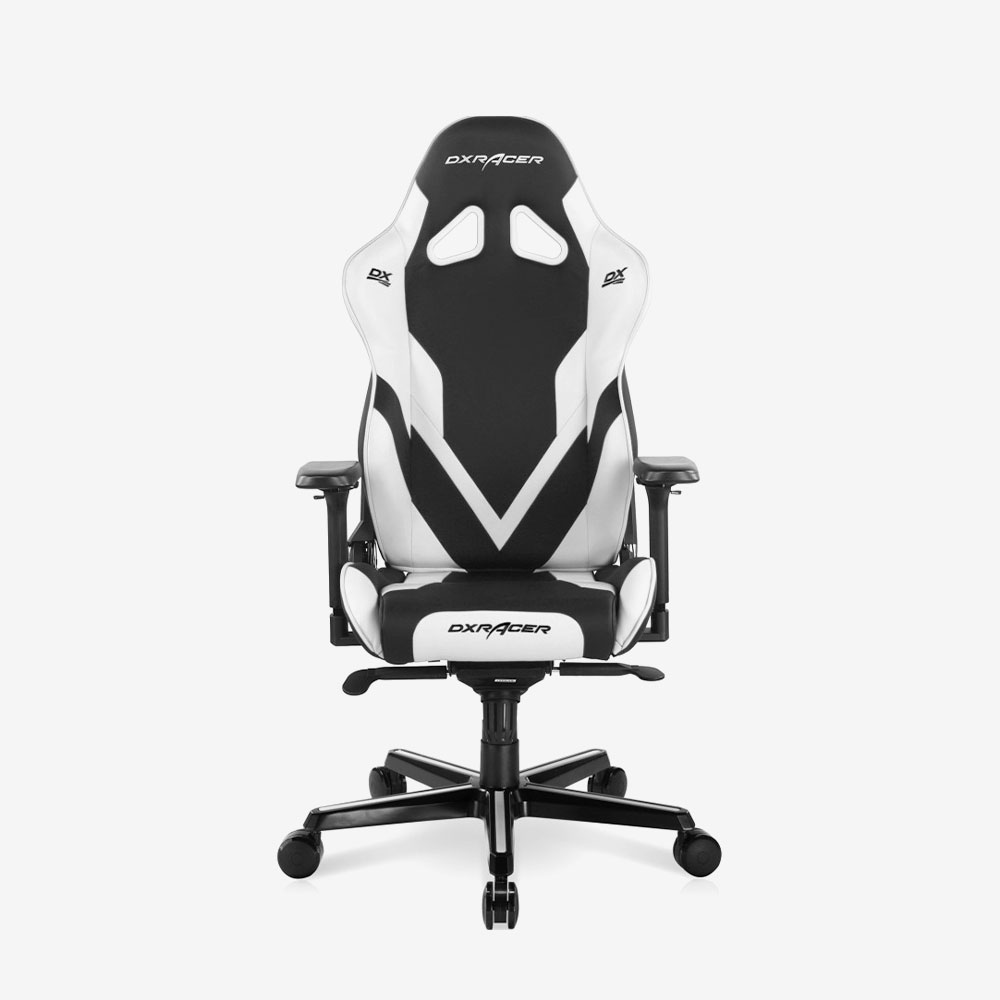DXRacer G Series PVC Leather Metal Frame 4D Armrest Black-White