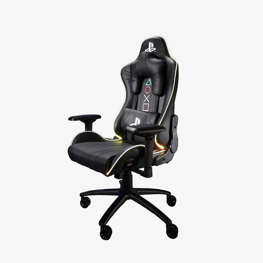 DXRacer X Rocker PlayStation Amarok PVC Leather Metal Frame 4D Armrest With Led Lightning
