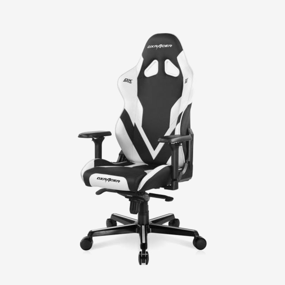 DXRacer G Series PVC Leather Metal Frame 4D Armrest Black-White