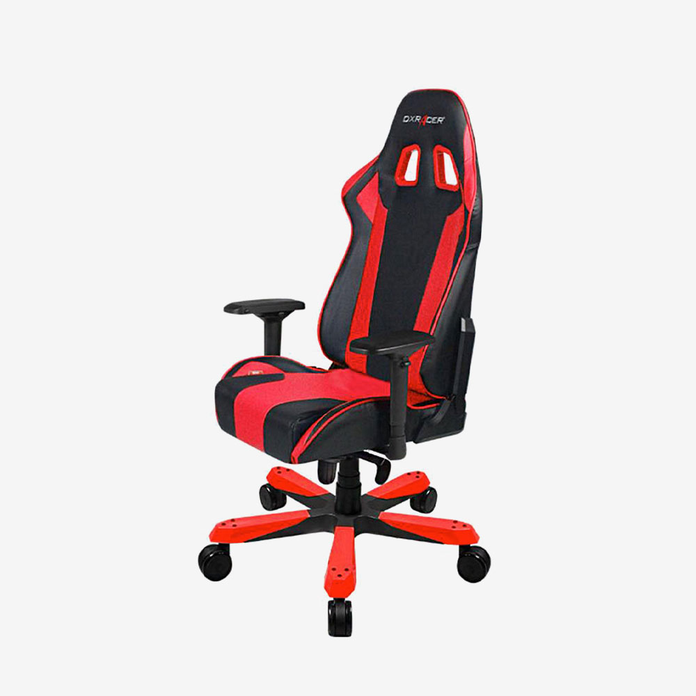 DXRacer KING SERIES PVC Leather Metal Frame 4D Armrest Black&Red