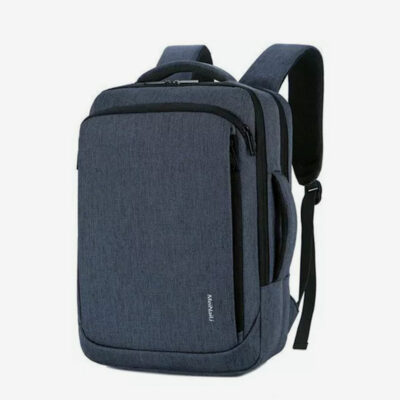 MEINAILI 023 Nylon Laptop Backpack With USB Charging Port 15.6" - Blue