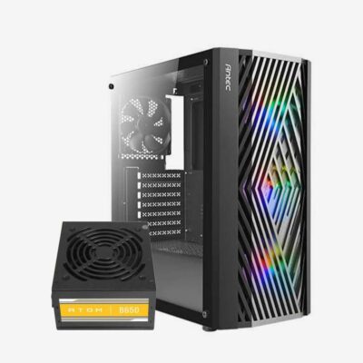 Antec NX291 4Fan(3*120M ARGB) (1*120M)Normal+PSU Antec Atom B650 (Bronze Certified)