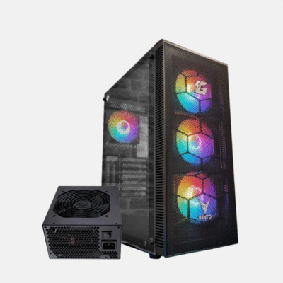 Case Vento Mesh VG11A 4RGB Fans + Hyper 650W 80 Plus Bronze