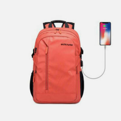 Arctic Hunter B00387 15.6 " Multi Functional Travel Laptop Waterproof Backpack USB Charging- Orange