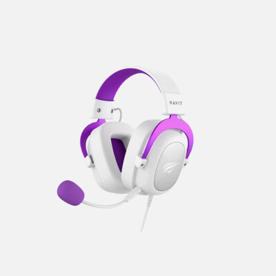 Havit Gaming H2002D Headphone 3.5Mm Tailored for The Game High Tone White + Purple