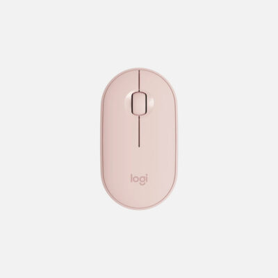 Logitech Pebble M350 Wireless and Bluetooth Mouse- Rose
