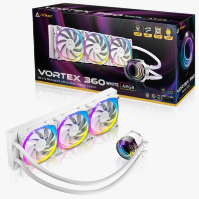Cooling-Liquid-Antec-Vortex 360MM-ARGB White.