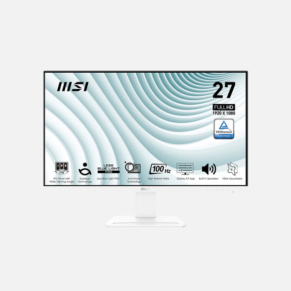 MSI PRO MP273AW WHITE IPS 100HZ WITH BUILT IN SPEAKER 1MS MPRT