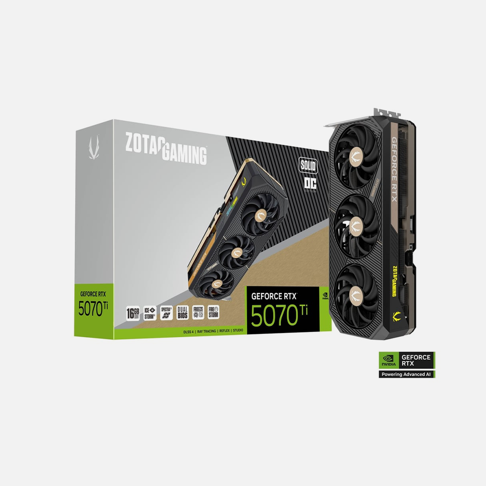 ZOTAC GAMING GeForce RTX 5070 Ti SOLID OC – 16GB GDDR7